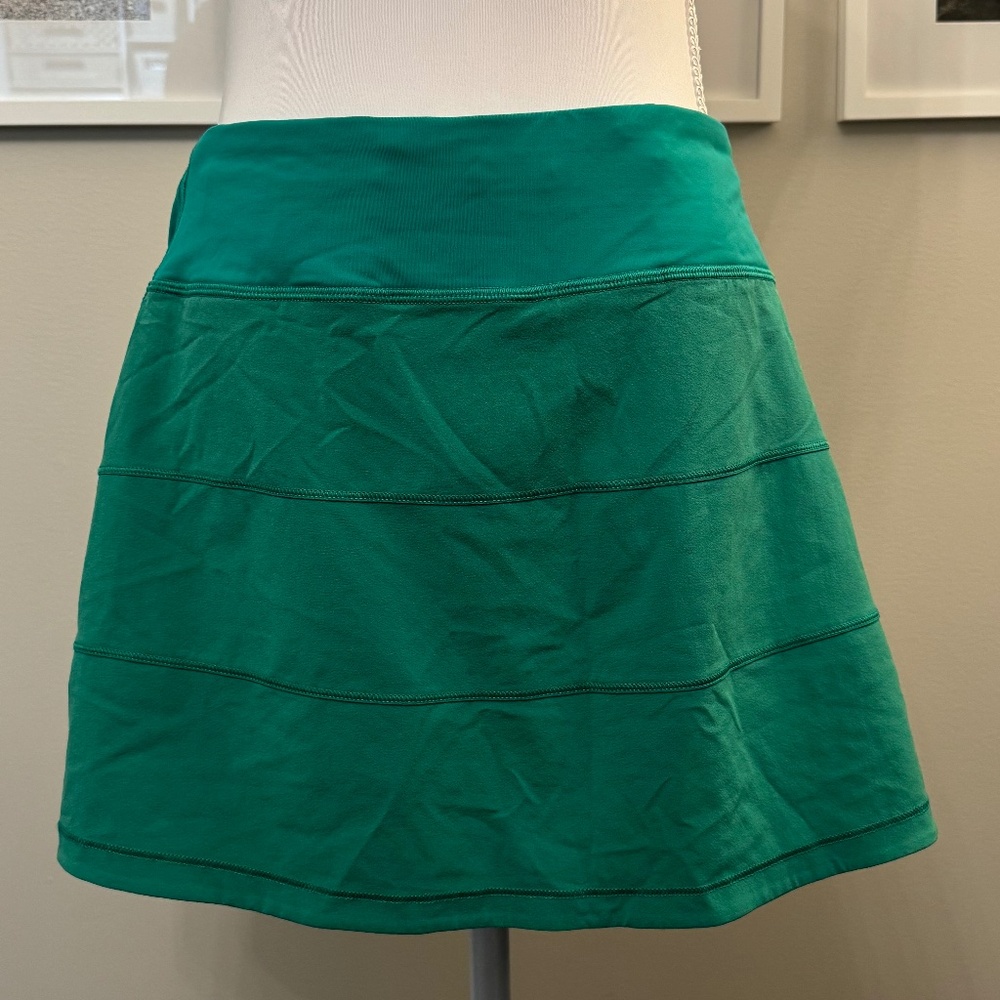 Lululemon Pace Rival Mid-Length Tennis Pickleball Skirt Size 8 green